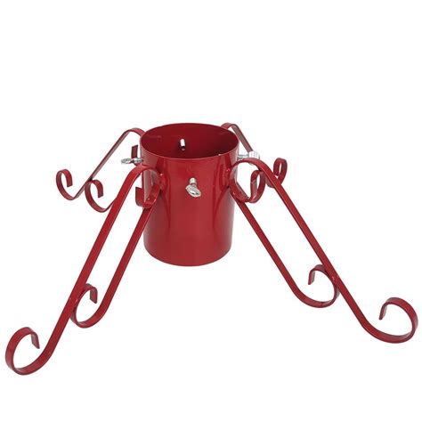 Red Steel Christmas Tree Stand