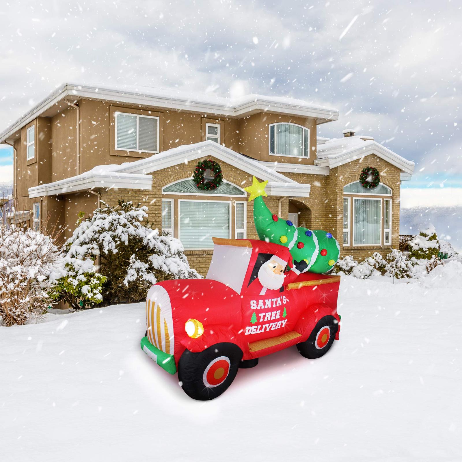 Red truck Christmas tree inflatable decoration gallery