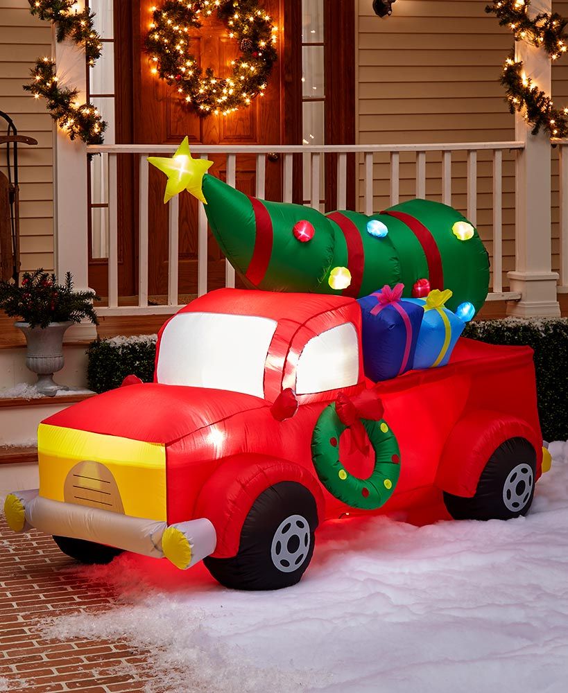 Red Truck Christmas Tree Inflatable Decoration Guide