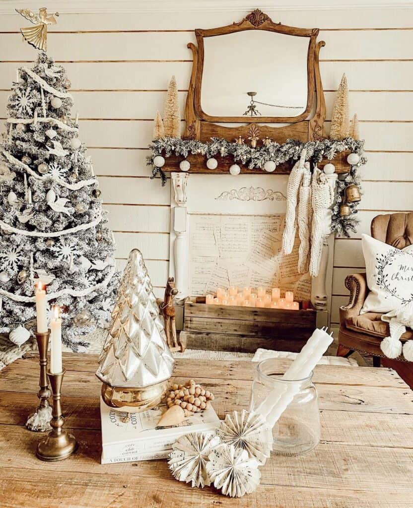 Rustic Flocked Tree