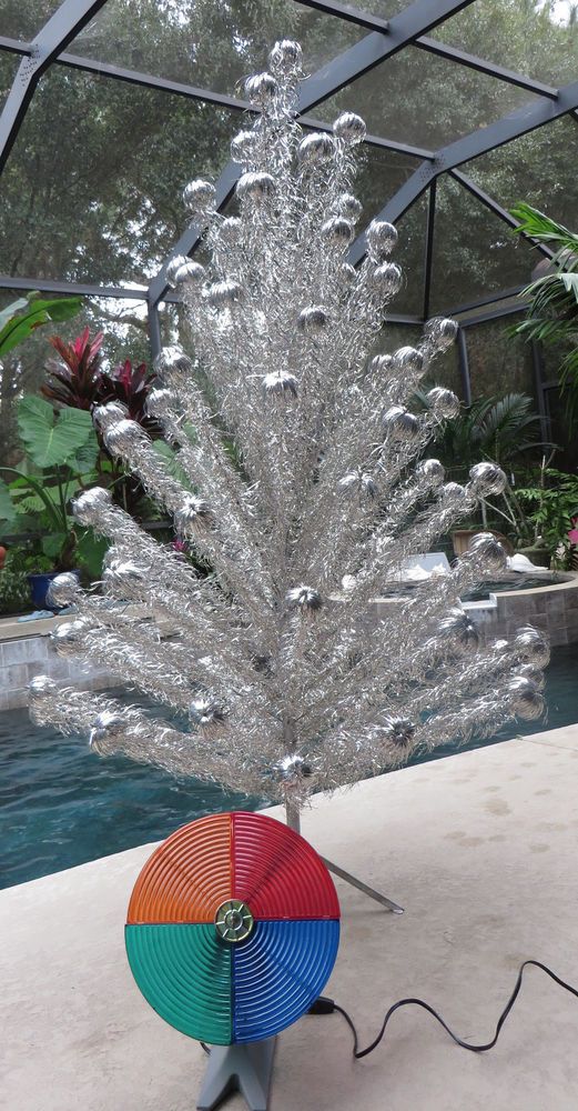 Silver Pom Pom Christmas Tree