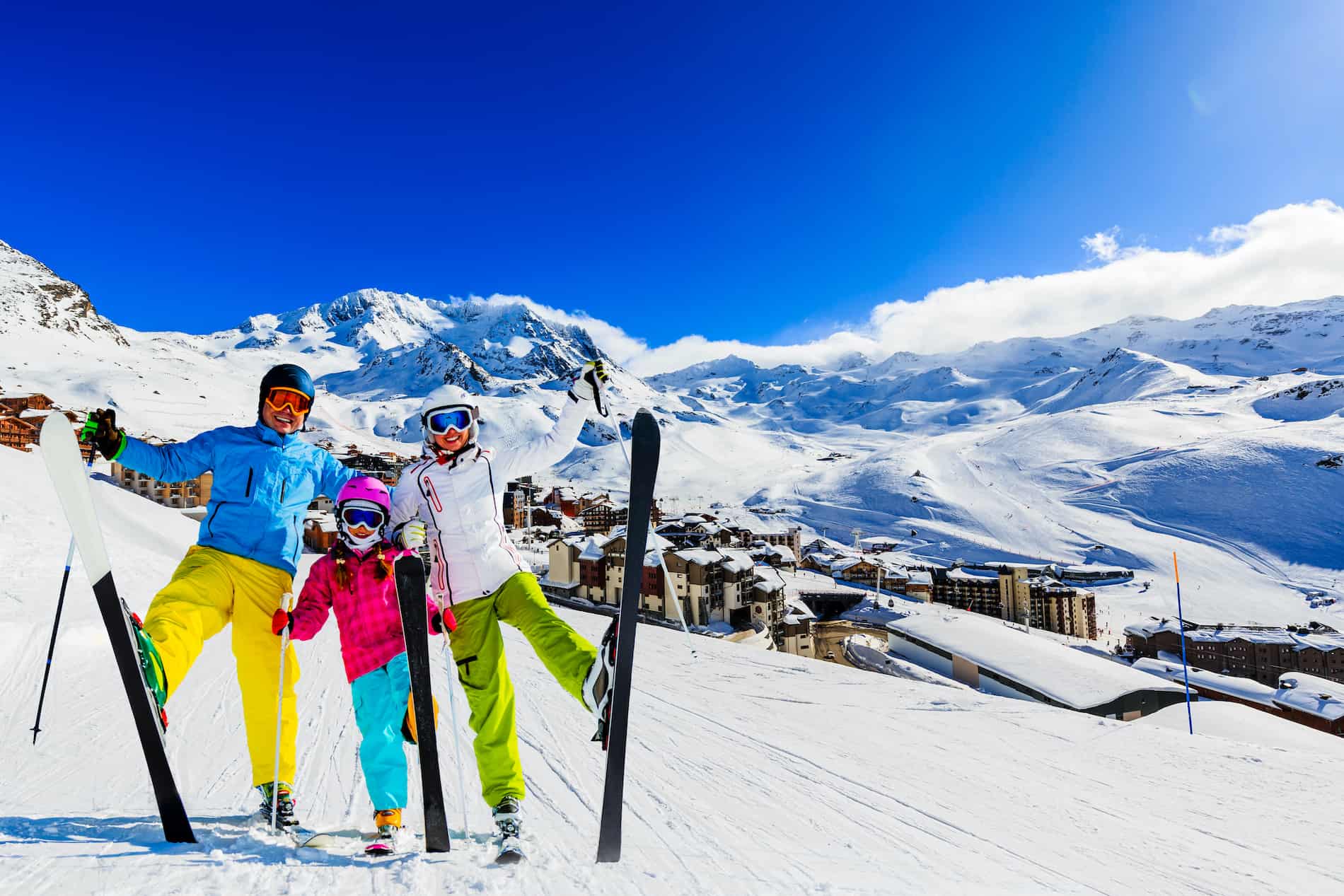 Skiing in the French Alps