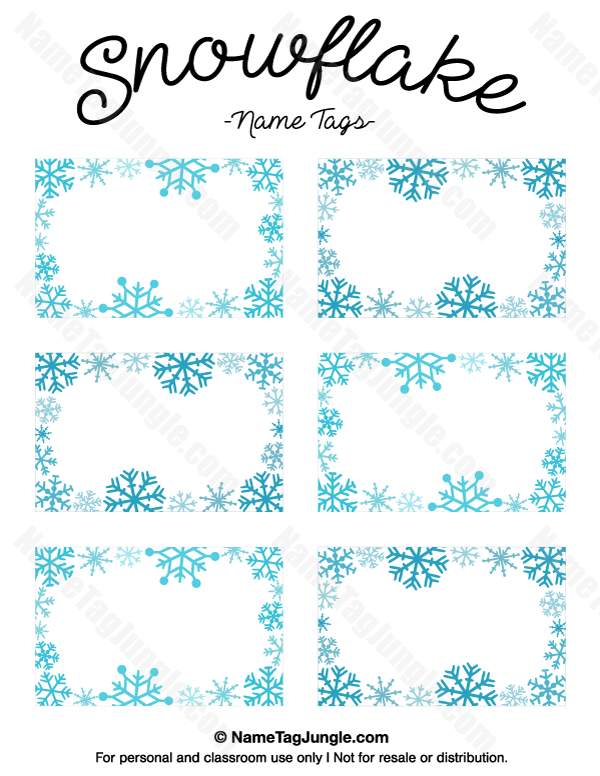 Snowflake Name Tags