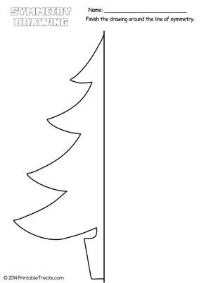 Symmetrical Christmas Tree Sketch