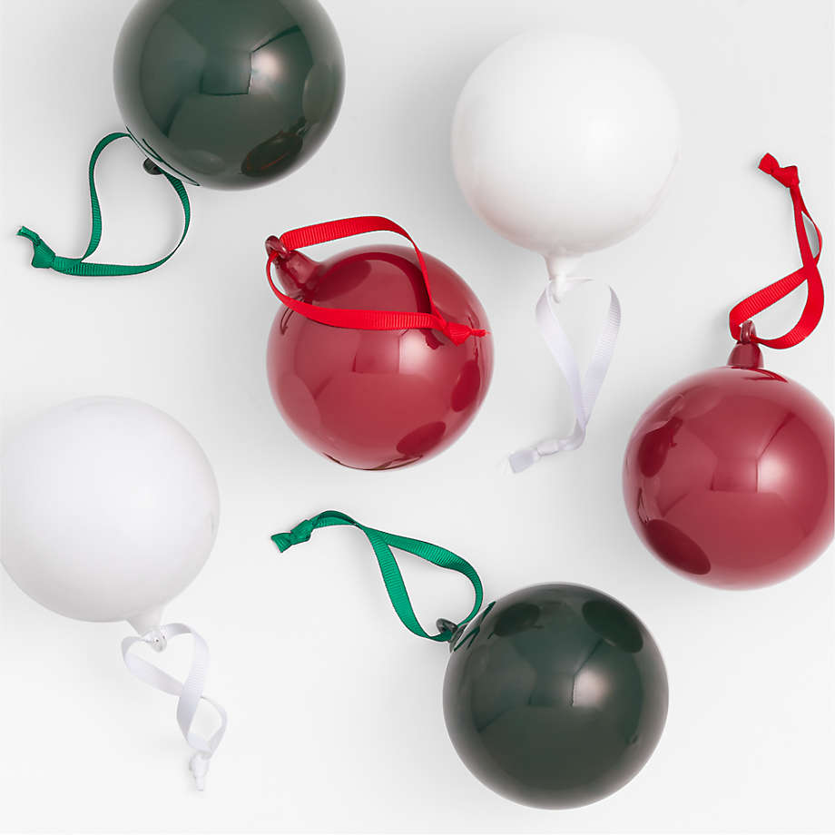 Traditional Glass Balls Red and Green