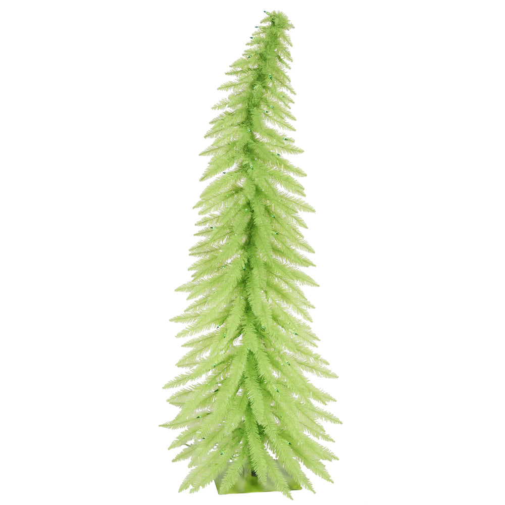 Whimsical Bright Green Christmas Tree