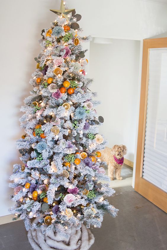 Whimsical Flocked Tree