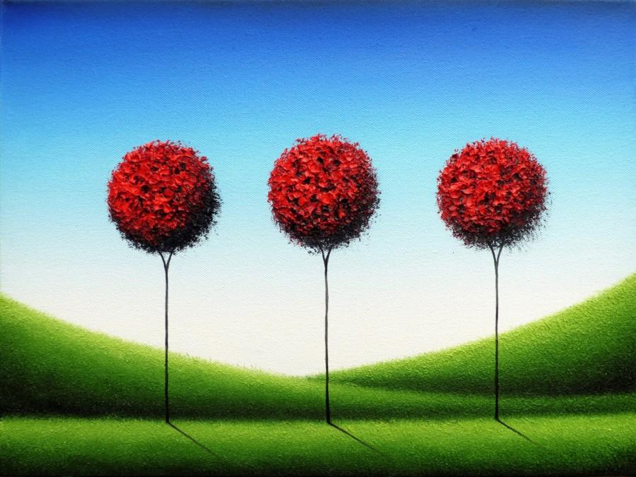 Whimsical Red Tree