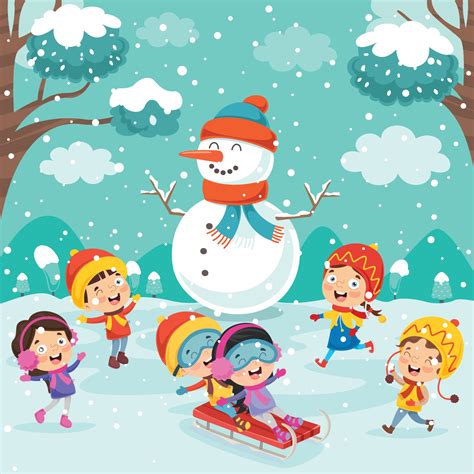 Winter cartoon drawing ideas