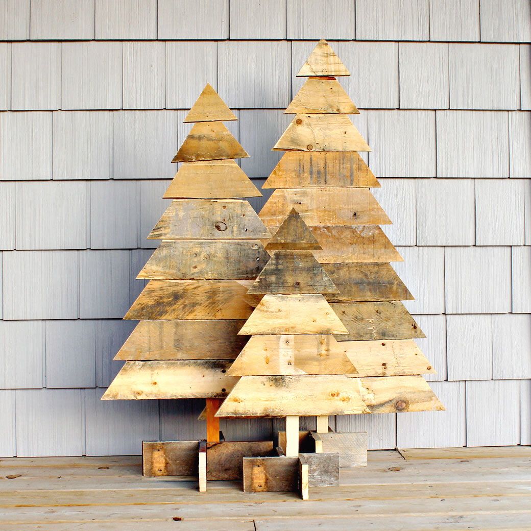 wooden christmas tree ideas