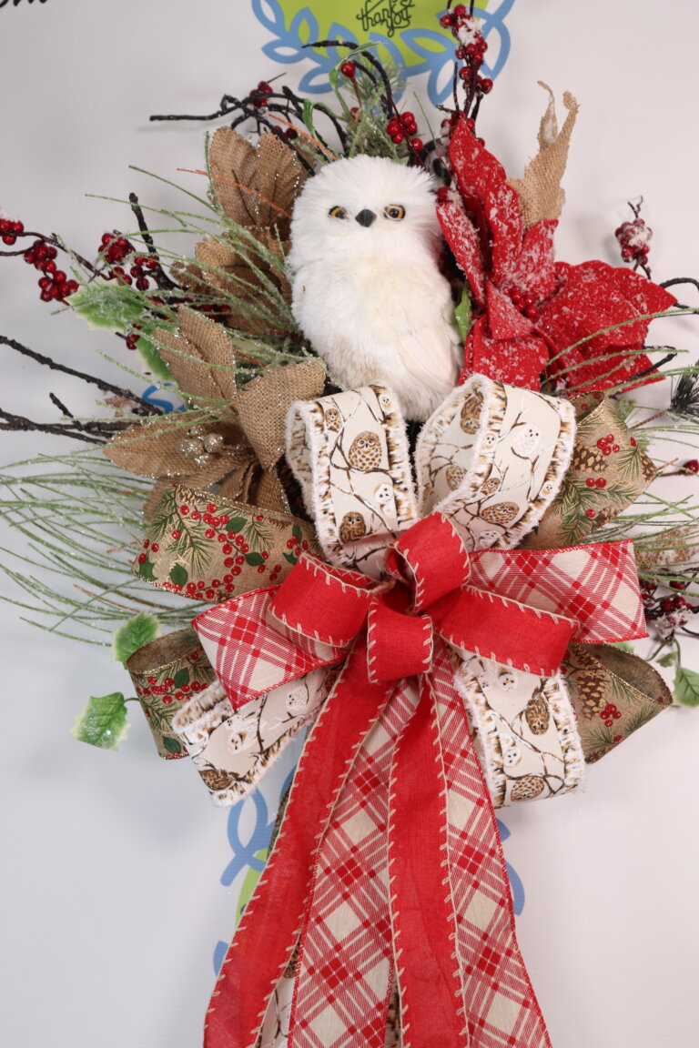 Wooden Owl Christmas Tree Topper