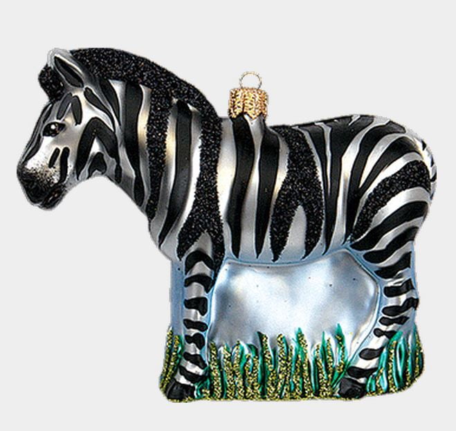 Zebra Christmas Ornament