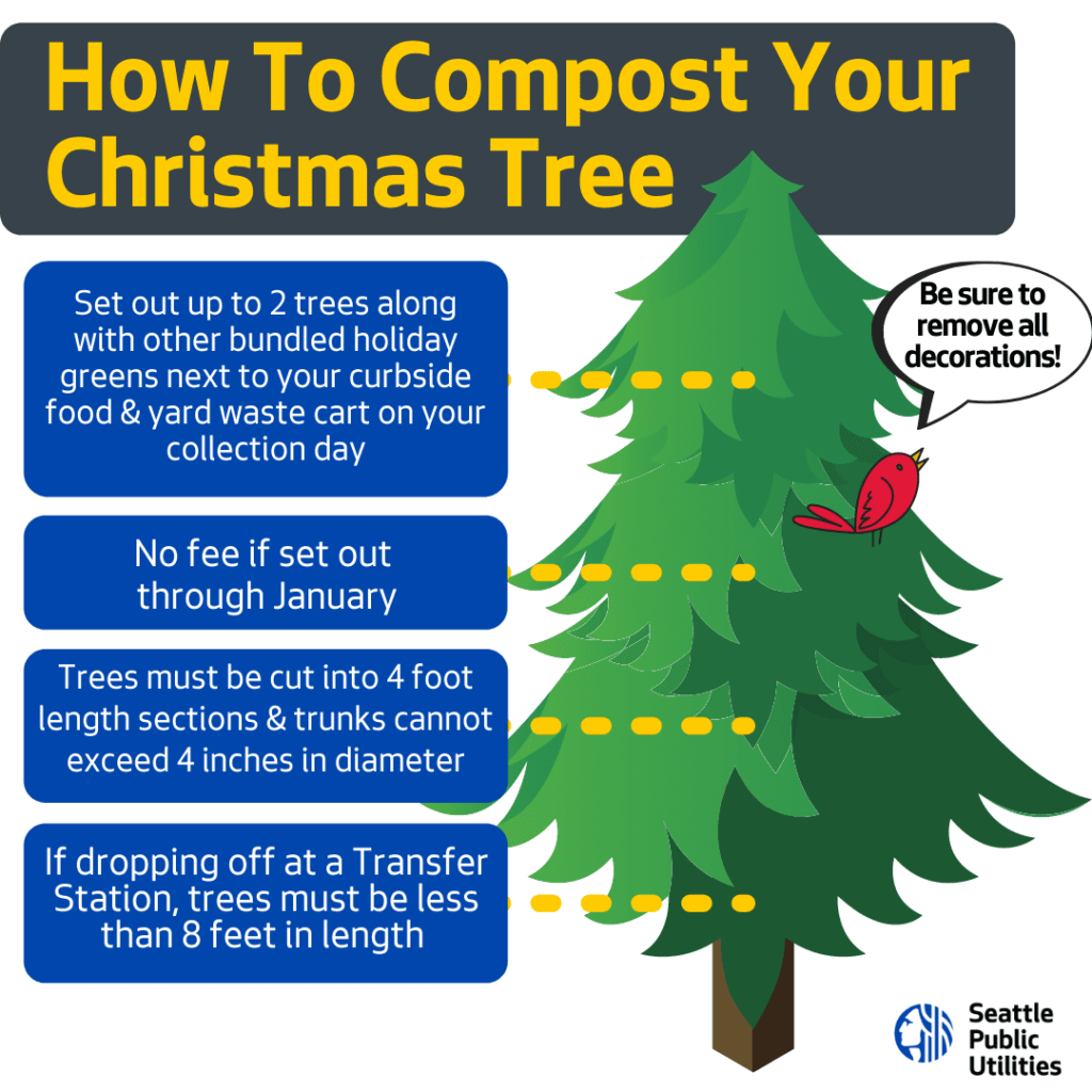 Christmas tree compost