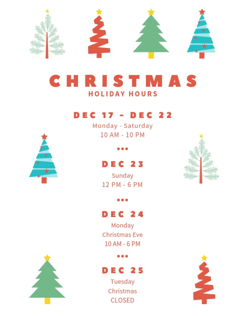 Best Christmas Holiday Hours